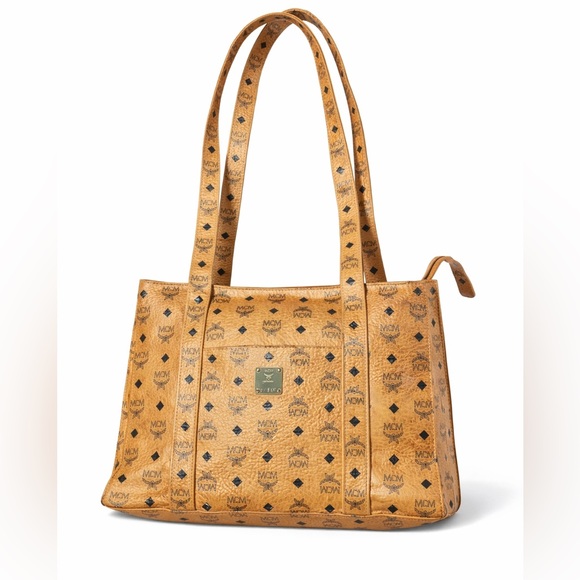 MCM Visetos monogram tote bag w/signature all-over logo pattern Retail $900